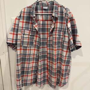 Columbia Sportswear Men's XXL Short Sleeve Plaid Button Up Omni-Wick Shirt